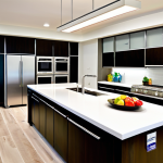홈가전 고장 사례와 예방 - Modern Kitchen with Energy-Efficient Appliances**

"A bright, modern kitchen featuring a refrigerato...