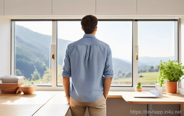 전기요금 절약형 가전 - **Prompt:** A cozy and modern living room bathed in warm, soft LED lighting. A young adult (20s, wea...