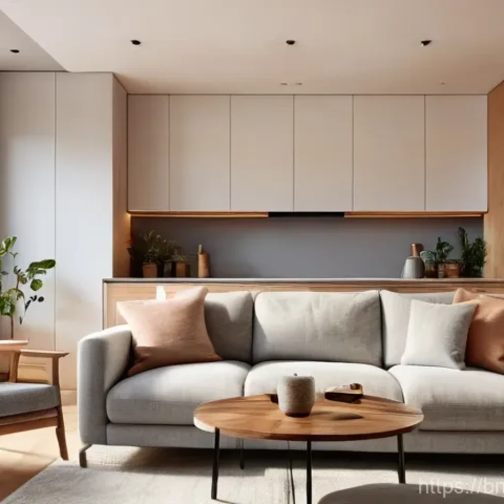 스마트홈 DIY 설치 방법 - **Prompt:** "A brightly lit, modern living room at dusk, embodying effortless comfort and smart home...